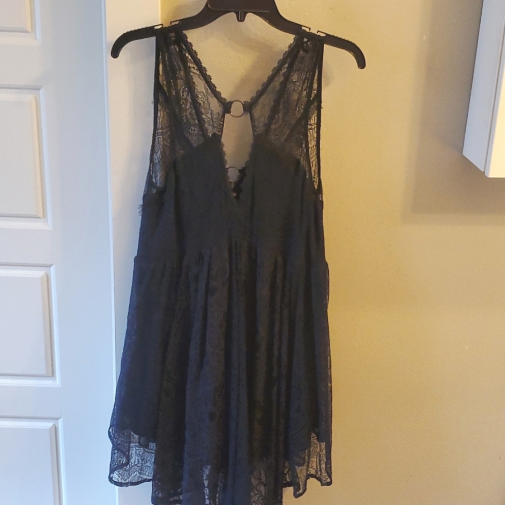 Free People Navy Lace Dress Size Small